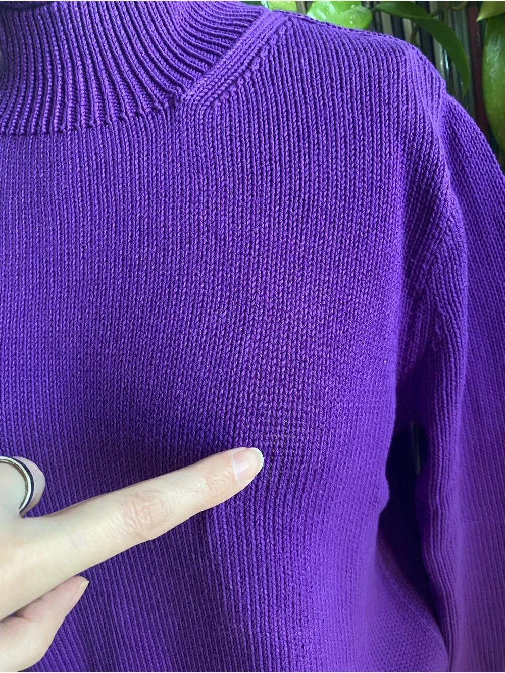 EUC JCREW - Purple Roll Neck Cotton Summer Sweater - Size Small - Picture 2 of 4